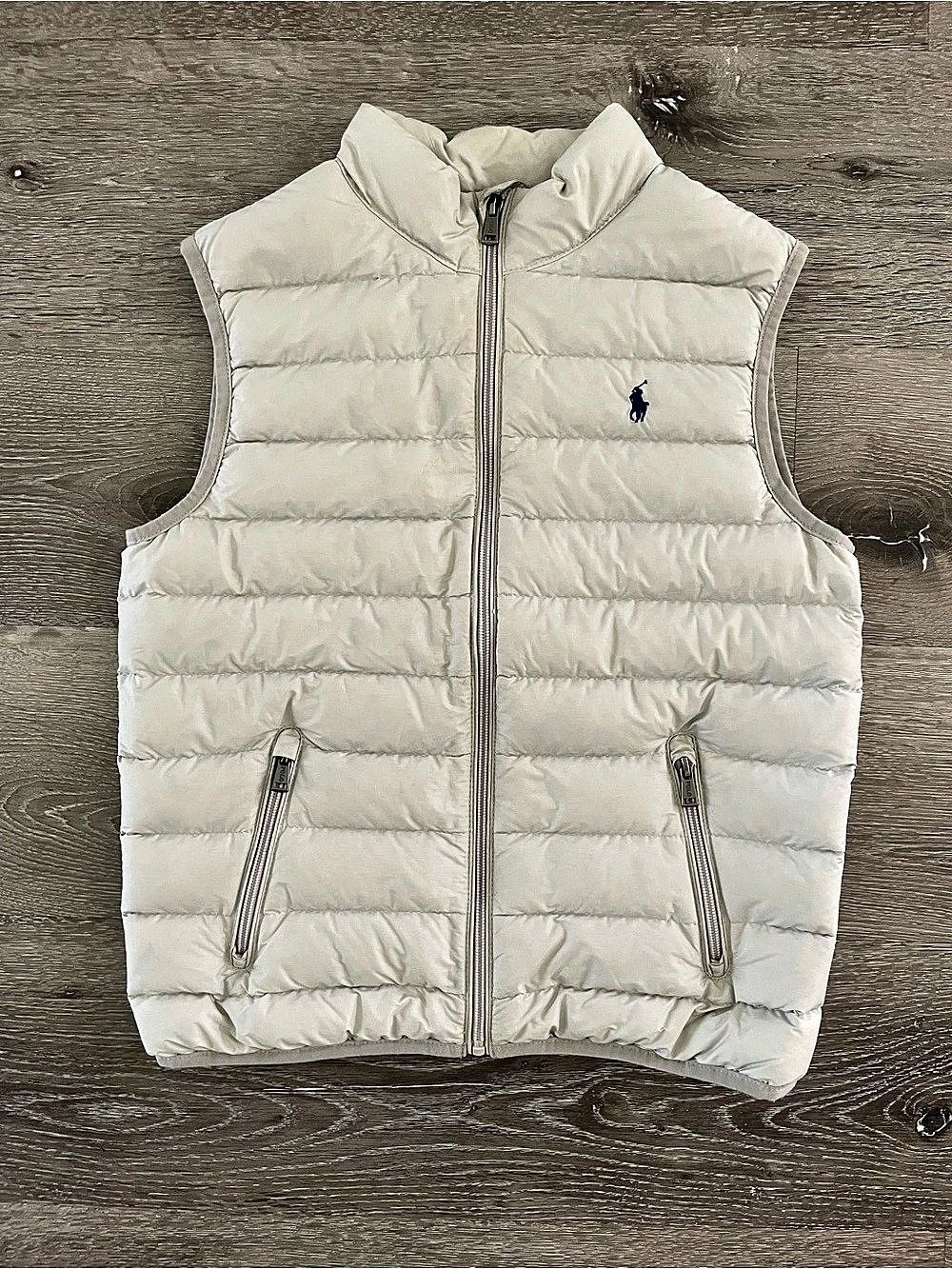 Polo Ralph Lauren Gray Boys Quilted Puffer Vest White Girls Medium
